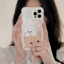 lizzardhill cute transparent ins wind applicable apple 13promax mobile phone shell new iphone11 female 12pro silicone iphox