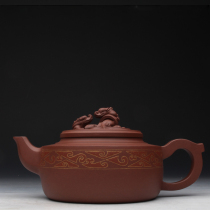 Taiwan returning purple clay pot master Ji Yishun full hand-made bottom trough green production Chu Han Fengyun pot