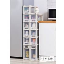 Crevice storage cabinet 5 8cm drawer kitchen narrow edge crevice cabinet Bathroom refrigerator crevice shelf 2