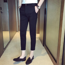 Rich bird trousers mens 2020 summer straight slim thin trousers Korean version trend casual small feet nine-point pants