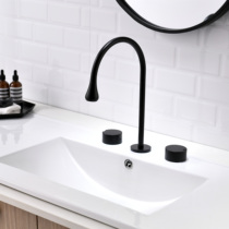 Three-hole basin faucet Split type double hot and cold bathroom cabinet Bathroom European-style Washbasin faucet