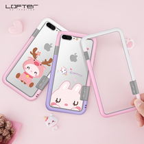 Loft for Apple 8plus mobile phone case frame iphone7 soft silicone all-inclusive anti-drop 7p protective cover Apple 7plus cartoon cute heat dissipation iPhone8 creative