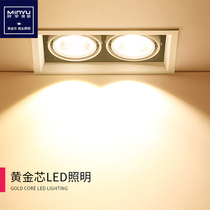 led Dart lamp double head toxan lamp COB spotlight shop commercial embedded household square downlight 20 watts 10W