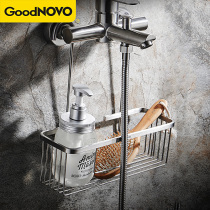 Non-perforated bathroom shower shelf Toilet pylons Shower gel shampoo shower room hanging basket storage shelf
