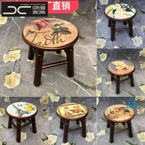 American country pastoral stool European stool solid wood low stool small round stool small bench multiple optional