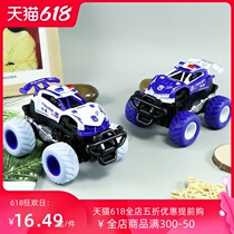 Inertial 4-wheel off-road car back car big wheel Monster Car Baby bus rescue team truck toy car