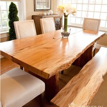 New Chinese Zen solid wood Big Board tea table and chair combination large class simple modern tea table log board table