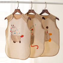 Baby color cotton vest sleeping bag sleeveless mushroom newborn baby anti-kick quilt summer cool quilt spring and autumn and summer thin section