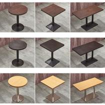 Simple casual retro fast food snack milk tea shop Western restaurant cafe table and chair rectangular table square table