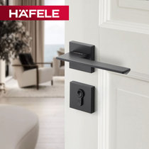 German Haifele HAFELE Nordic Black Matt door handle solid wood door lock mute universal door handle
