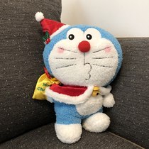 Japanese genuine Doraemon Christmas commemorative version plush doll tuk mouth spot
