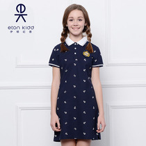 Eaton Gide Children Short Sleeve Dress 2020 Summer New Girls College Print Dress 16L243