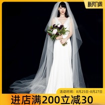 French forest light wedding dress 2020 summer new simple bride trailing princess dream travel photo welcome yarn long skirt