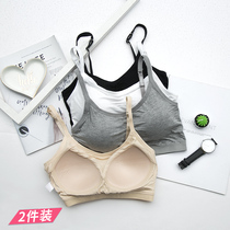 Taped underwear women without steel ring gathered chest wrap back vest high school students girl sling back bottom bra
