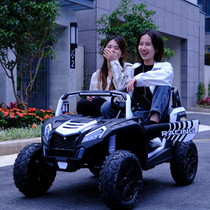 Double parent-child electric car can take large number of four wheels four-wheel drive remote cross-country child toy car super large