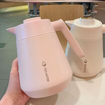 Smooth teapot pink pot insulation 304 stainless steel tea warehouse high - grade old white tea suffocating pot small insulation pot