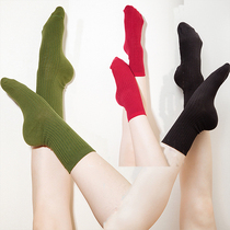 Modern dance womens socks high tube modern dance socks pure cotton non-slip jazz dance socks practice dance socks Yoga socks
