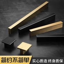 American gold cabinet door handle new modern simple European dumb black Drawer Wardrobe cabinet Nordic door handle