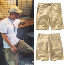 Hong Kong tide brand Yu Wenle shorts Mens tide loose khaki five-point pants casual simple overalls Harajuku pants