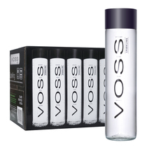 voss mineral water glass bottle 330 375ml Full box of drinking water Voss soda sparkling water A variety of options
