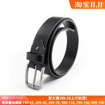 Qi Mings original design hand-dyed Italian primary color tanning leather vintage American head belt 08