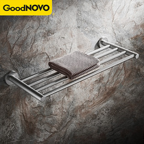 Toilet towel rack 304 stainless steel bathroom shower single-layer shelf Toilet non-perforated bath towel rack