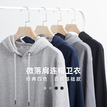 Plus pile thickened hooded black couple sweatshirt men trend ins fall winter style sports hat loose coat men