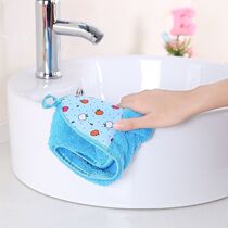 Kitchen hand towel hanging super absorbent coral velvet bathroom thickened hand towel rag dishwashing cloth(