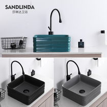 Personality Nordic basin wash basin square home toilet creative ceramic washbasin wash basin Basin