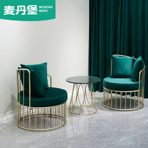 Designer sofa chair Nordic luxury creative personality Net red ins high backrest gold single seat sofa chair