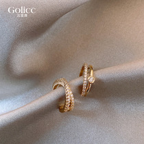 Ancient Rija Earrings Womens Small Crowd Design Sensation 2022 New Tide Ear Accessories Light Extravagant Senior Sensation Brief About 100 Matching Accessories