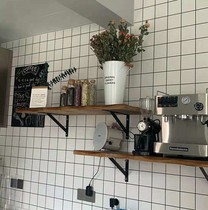 Wall Solid Wood Bar Table Table Table Retro Shelf Separator Support Bay Laminate Bay Subkitchen Storage Racks