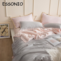 ESSONIO Spring and Summer 100 Tiansi 4 - piece high - end bed washing wire is used in bed