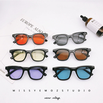 Korean personality trend sun glasses Kan Zhilong GD TOP with glasses yellow sunglasses women tide 2019 eyes male