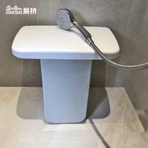 Bathroom folding stool Wall chair Wall-mounted shower seat for the elderly disabled barrier-free bath shoe-changing stool WJN