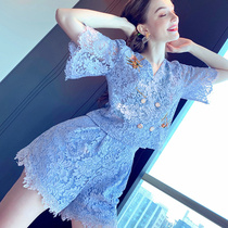 Ouyike2020 summer New socialite small man high-grade temperament two-piece foreign fashion high dress dress