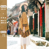 New Yunnan holiday ethnic style dress chiffon outside cardigan long skirt outside sunscreen clothes summer wild thin jacket