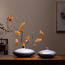 New Chinese vase Dried Flower decoration Dining Room Home Table Swing Flower Tea Room Table Flower Arrangement Zen retro