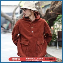 Dip sauce corduroy retro sweater pure cotton sweater mens corduroy sweater retro Ami Kajah