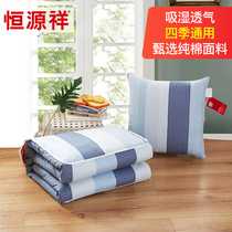 Hengyuanxiang cotton folding pillow quilt dual-use winter thickened cotton two-in-one car nap blanket