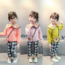 Childrens clothing girls autumn 2021 New set leisure Korean tide clothes foreign style spring and autumn fashion girl two-piece set