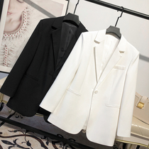 MRMW button blazer womens 2020 Autumn New Korean version of loose design sense casual SAG suit jacket