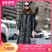 2021 Winter New Henning Sheep Leather Fur Coat Women Loose Genuine Leather Duvet Fur Coat of Fox Fur Straw Jacket