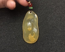 (Zhiqiu) Pendant Yunnan Huanglong Jade Ice Pendant Mens and Womens Necklace Jade Brand Jade Pei Natural Jade Jewelry