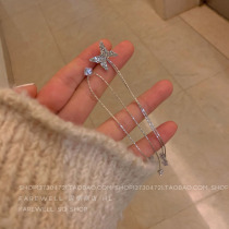 Sweet desire ~ ins tassel earrings long temperament suitable for face big earrings asymmetric fashion earrings exquisite Super fairy