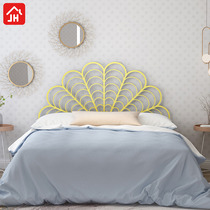 Modern minimalist environmentally-friendly Nordic ins net red bed light extravagant princess iron art bed gold double bed with extreme simplicity 1 8 m bed