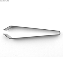 Flat clip Fishbone clip plucking stainless steel mouth clamp oblique clip pig hair tweezers duck feather chicken feather pliers pig hair cutter