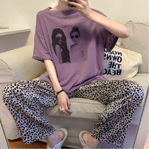 VIRRI CIAGA ins Wind pajamas womens summer short sleeve pullover loose casual can go out home clothes set