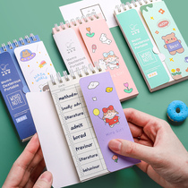Small notebook ring buckle type College students portable carry mini pocket type Word Book simple cartoon cute Japanese fresh hand memorized English words postgraduate stationery diary