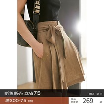 Rui Shichun summer texture linen wide shoulder vest long slim suit suit suit womens shorts m s Q